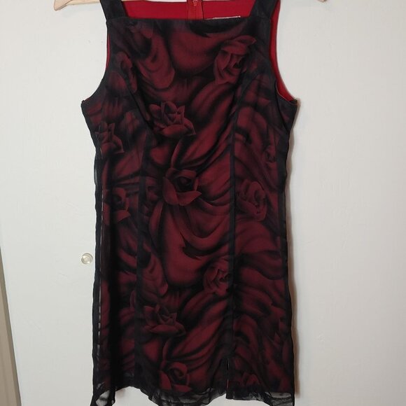Unconventional Lace Y2K Whimsigoth 90s Mesh Velvet Dress Bias Cut Fairycore VTG - Picture 2 of 8